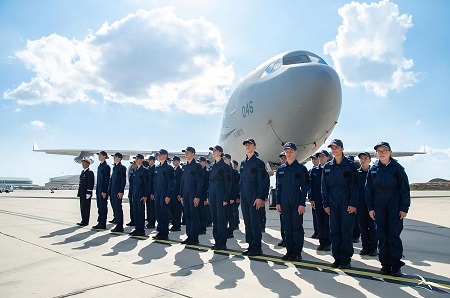 Lors de la cérémonie inaugurale des Escadrilles Air Jeunesse, le 13 septembre