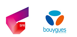 Logos SFR et Bouygues Telecom